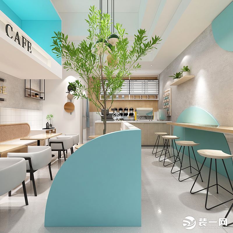 奶茶店装修效果图