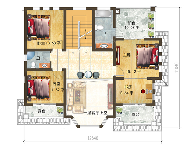 35万内三层自建别墅设计图，外观美观，户型舒适652.png
