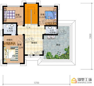 莱特式别墅三层户型图