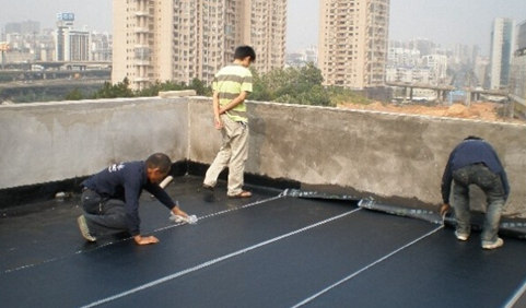卷材防水修补施工现场 卷材防水修补施工现场