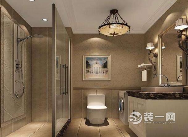 郑州亚星盛世雅居140平三居简约美式卫生间装修效果图