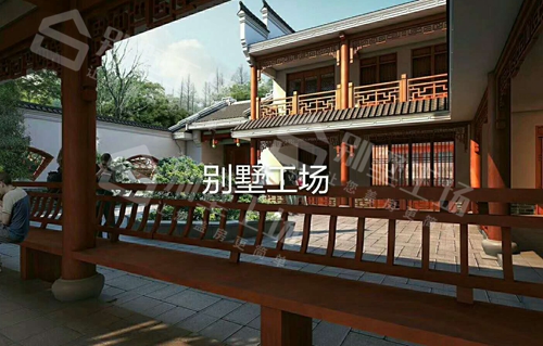 两层小别墅的庭院风光展示图