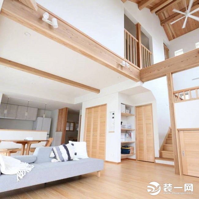 LOFT原木风装修客厅效果图