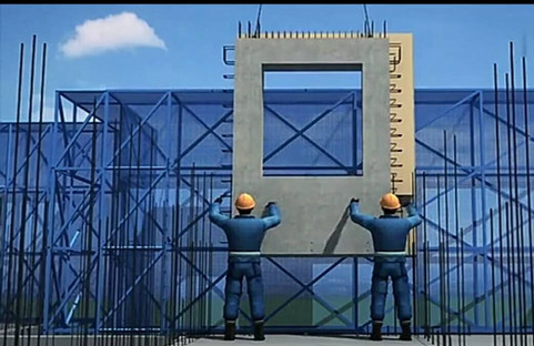 装配式建筑施工动画图