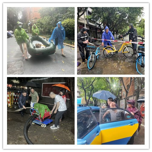 台江上海街道：不忘初心党旗红  防汛一线显担当