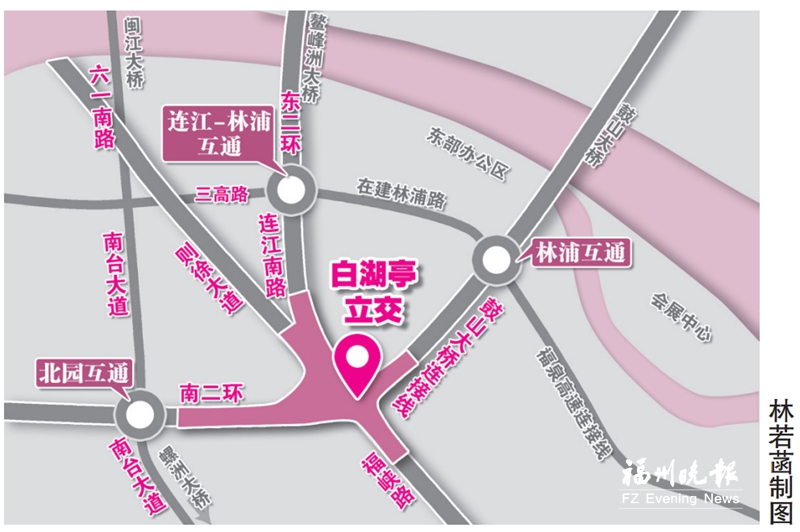 4条匝道在建 白湖亭立交明年见