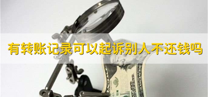 有转账记录可以起诉别人不还钱吗，可以
