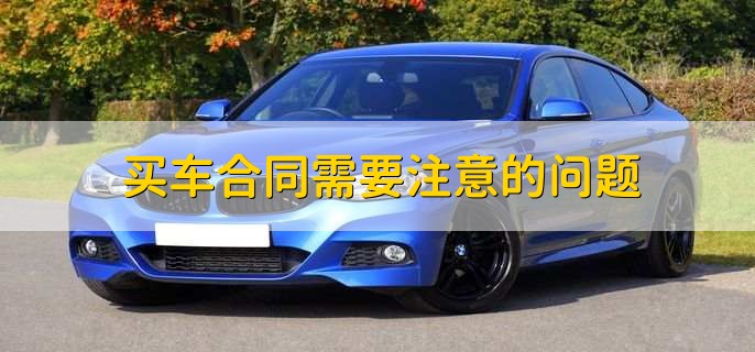 买车合同需要注意的问题，有以下五点