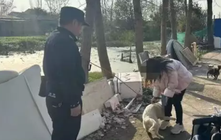 被盗宠物狗失而复得 女主人送诙谐锦旗点赞民警“救我‘狗’命”