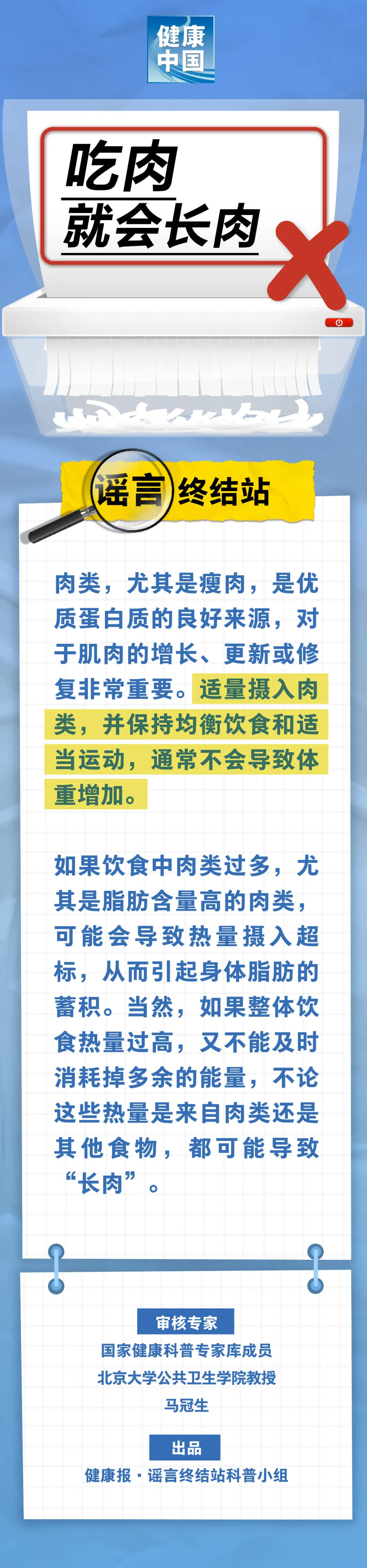 吃肉就会长肉……是真是假？｜谣言终结站