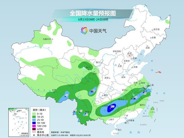 雨热同台！23日江南等地仍有强降雨 福建等地闷热感十足
