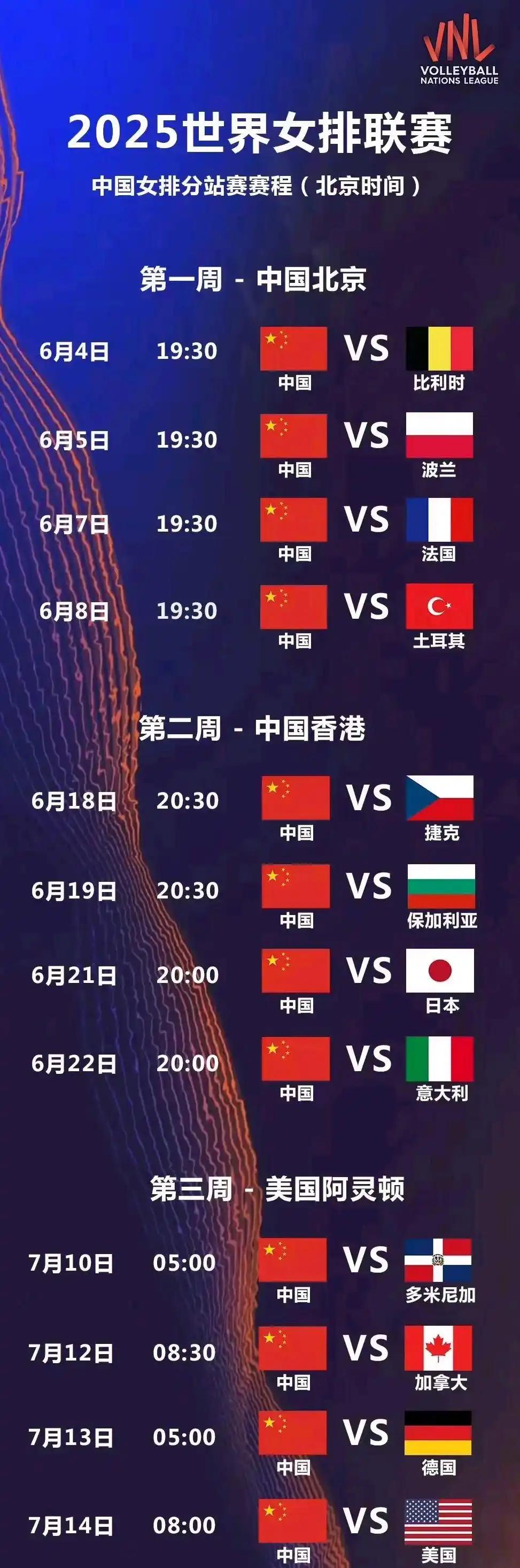 期待！2025世界女排联赛北京站明日打响