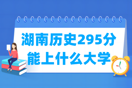 2024湖南历史295分能上什么大学？