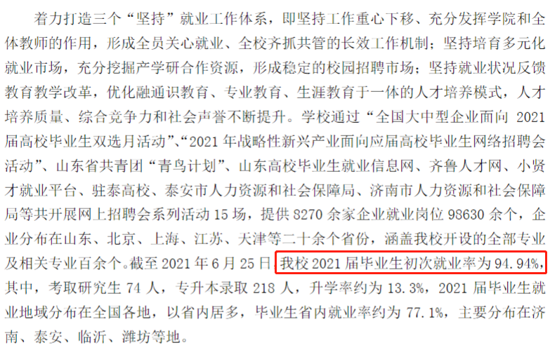 山东财经大学东方学院就业率及就业前景怎么样