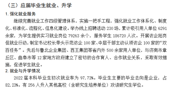 齐鲁理工学院就业率及就业前景怎么样