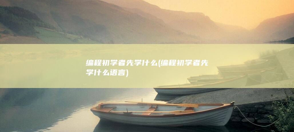 编程初学者先学什么语言