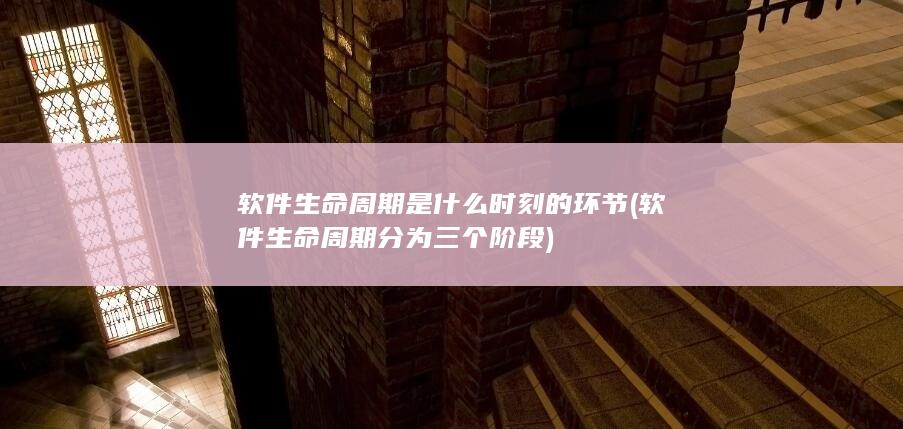 软件生命周期分为三个阶段