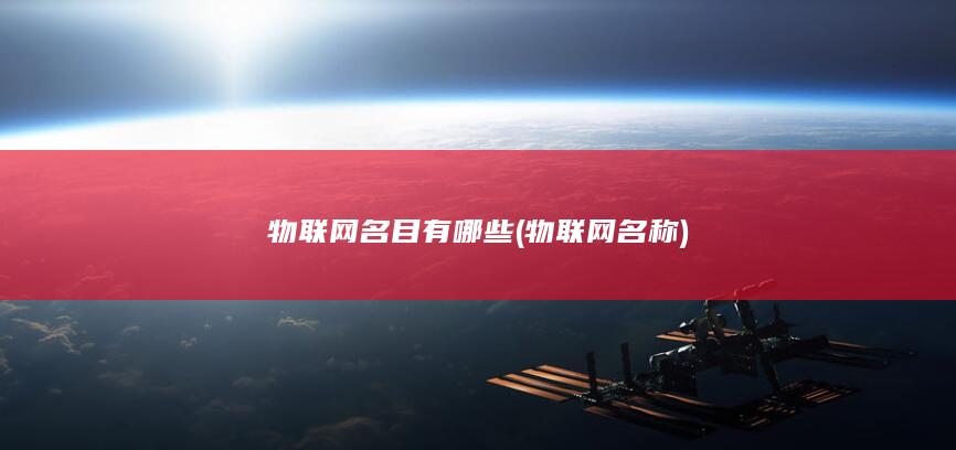 物联网名目