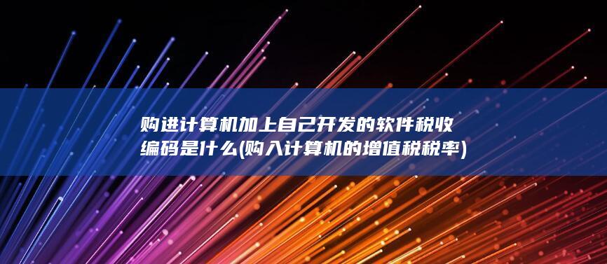 购入计算机的增值税税率